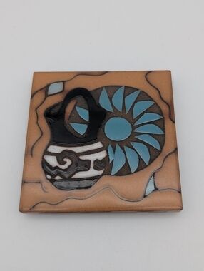 Vintage (1999) Mag Mor Studio Southwest Pottery Art Tile